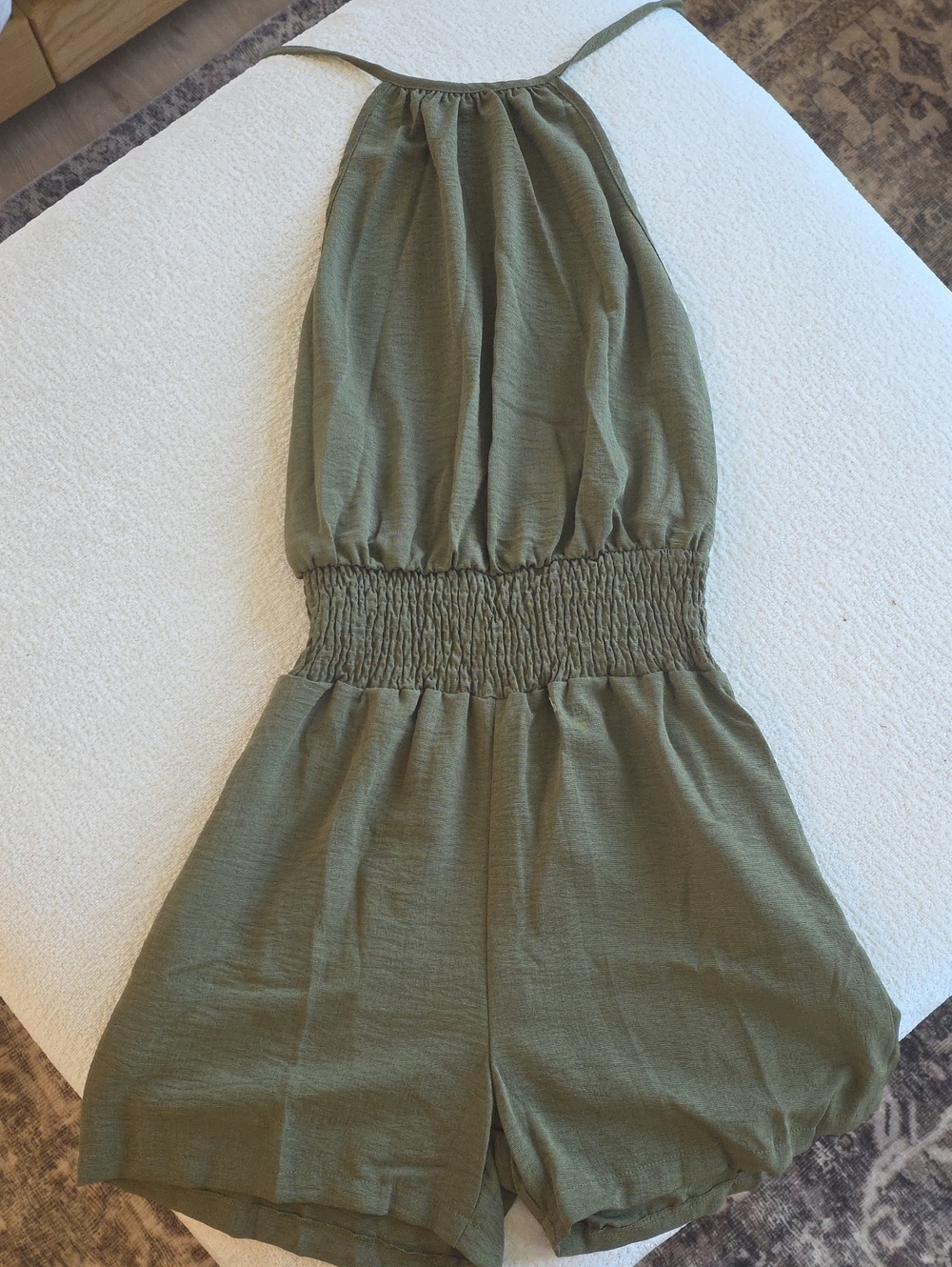 Olive Green Halter Romper